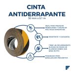 Cinta Antiderrapante Navitek Negro/Amarillo 50mm x 9.1m