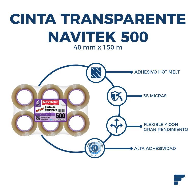 Cinta Transparente Janel 500 48mm x 150 m Fycamex
