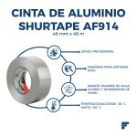 Cinta de Aluminio Shurtape AF 914 de 48 mm x 46 m