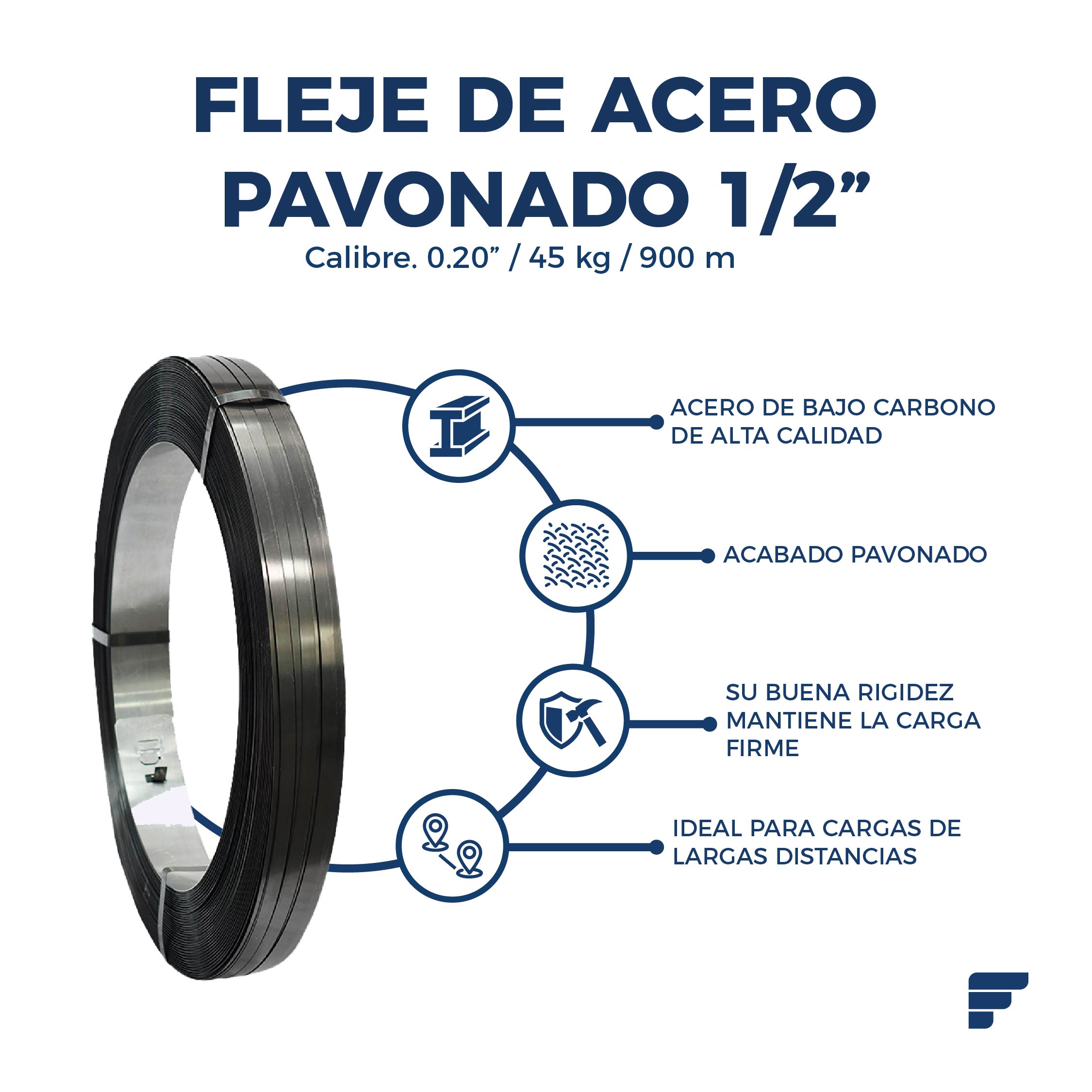 Fleje de Acero Pavonado 1_2_900_3 Fleje de Acero Pavonado 1/2" - Imagen 1