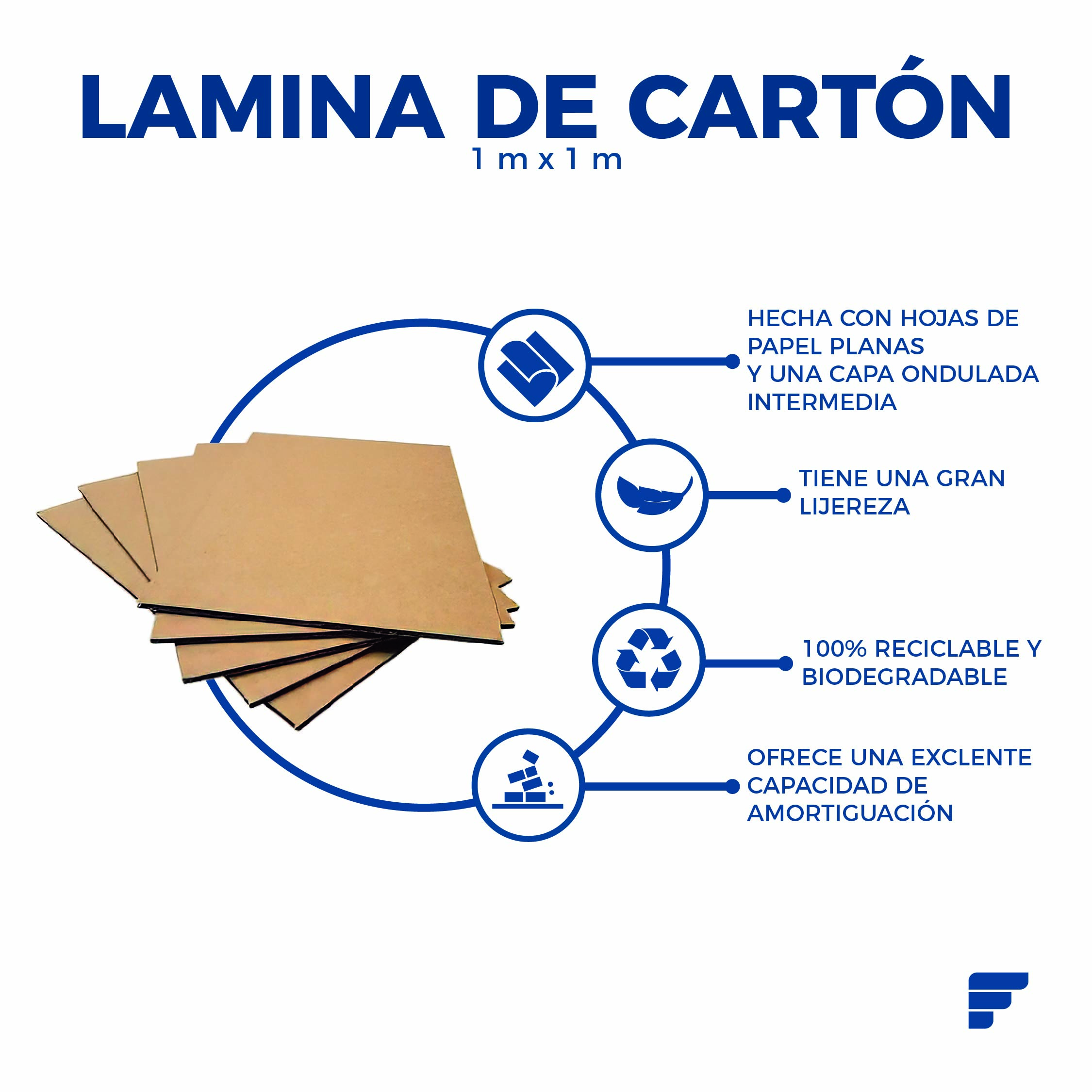 Lamina de Carton 1x1.20_3 Lámina 1.00x1.00 m - Imagen 1