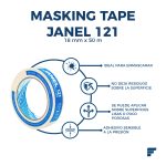 Masking Tape Janel 230 de 18 mm x 50 m  Azul