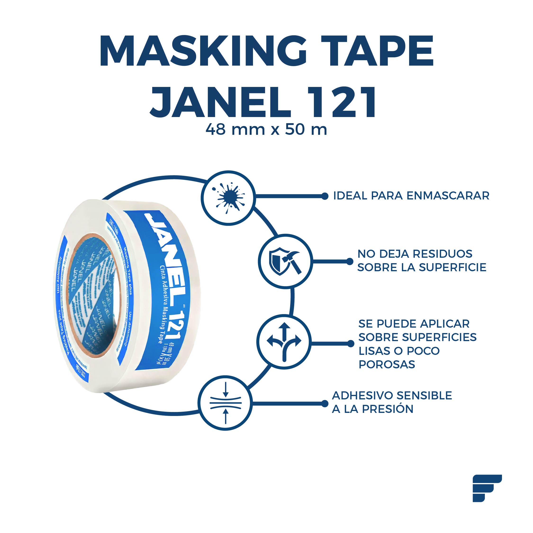Masking Tape Janel 121 48mm_3 Masking Tape de 48mm - Imagen 1