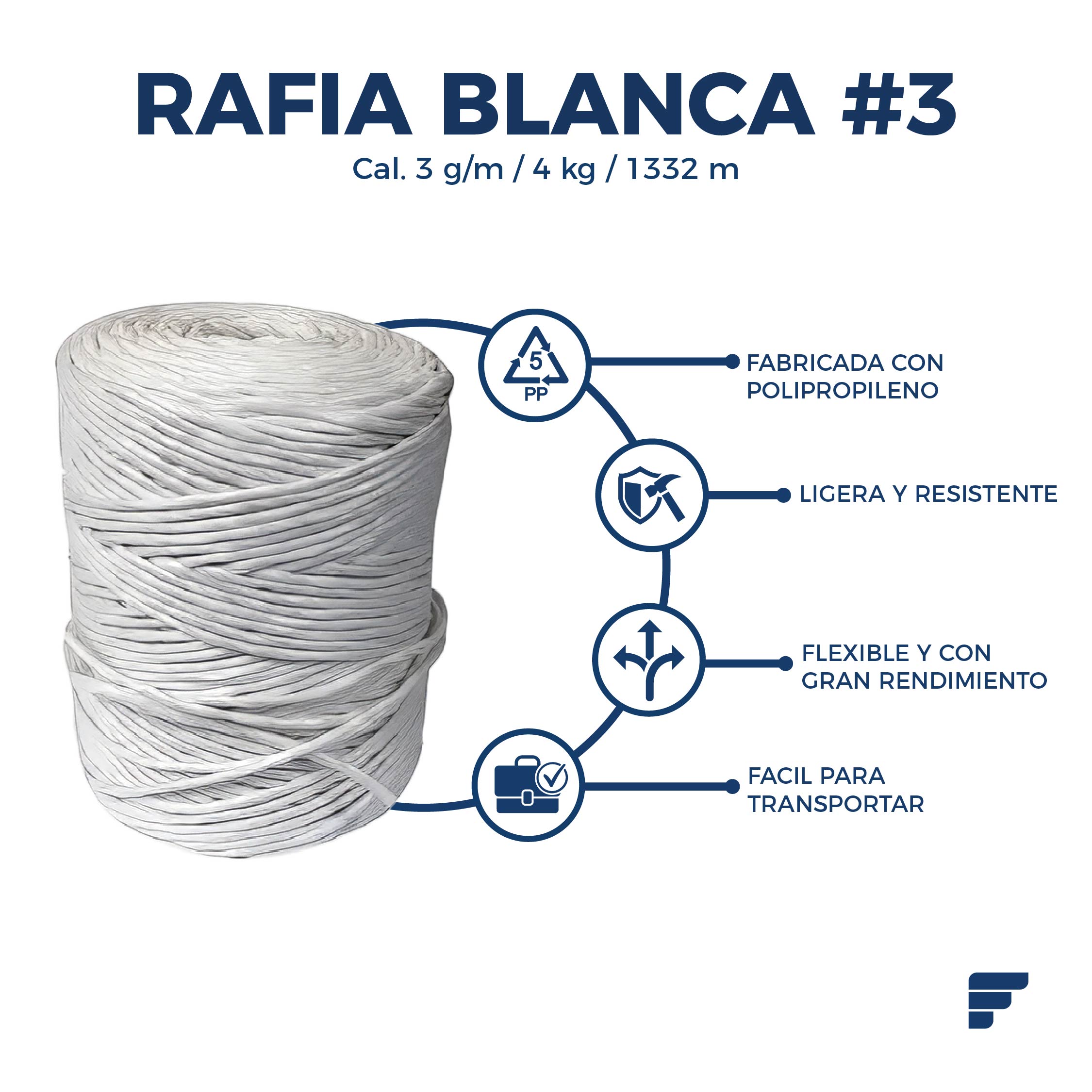 Rafia Blanca #3_2 Rafia Blanca Cal. 3
