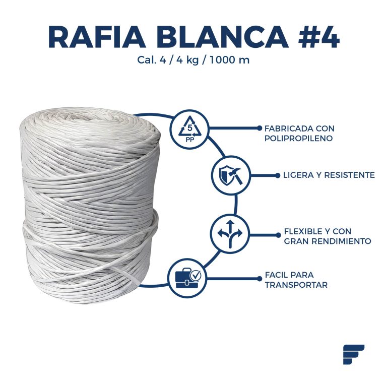 Rafia Blanca Cal. 4