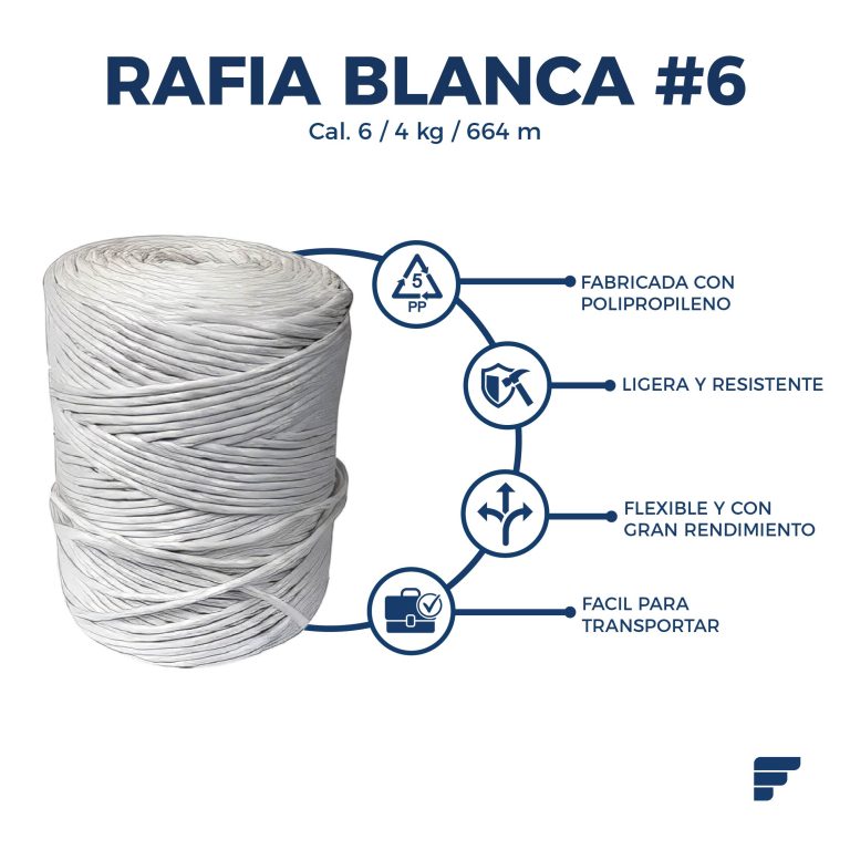 Rafia Blanca Cal. 6