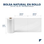 Bolsa Natural en Rollo 20x30 cm Fycamex