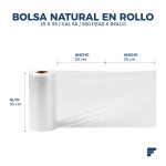 Bolsa Natural en Rollo 25x35 cm Fycamex