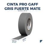 Cinta Pro Gaff de 48 mm x 50 m Gris Mate