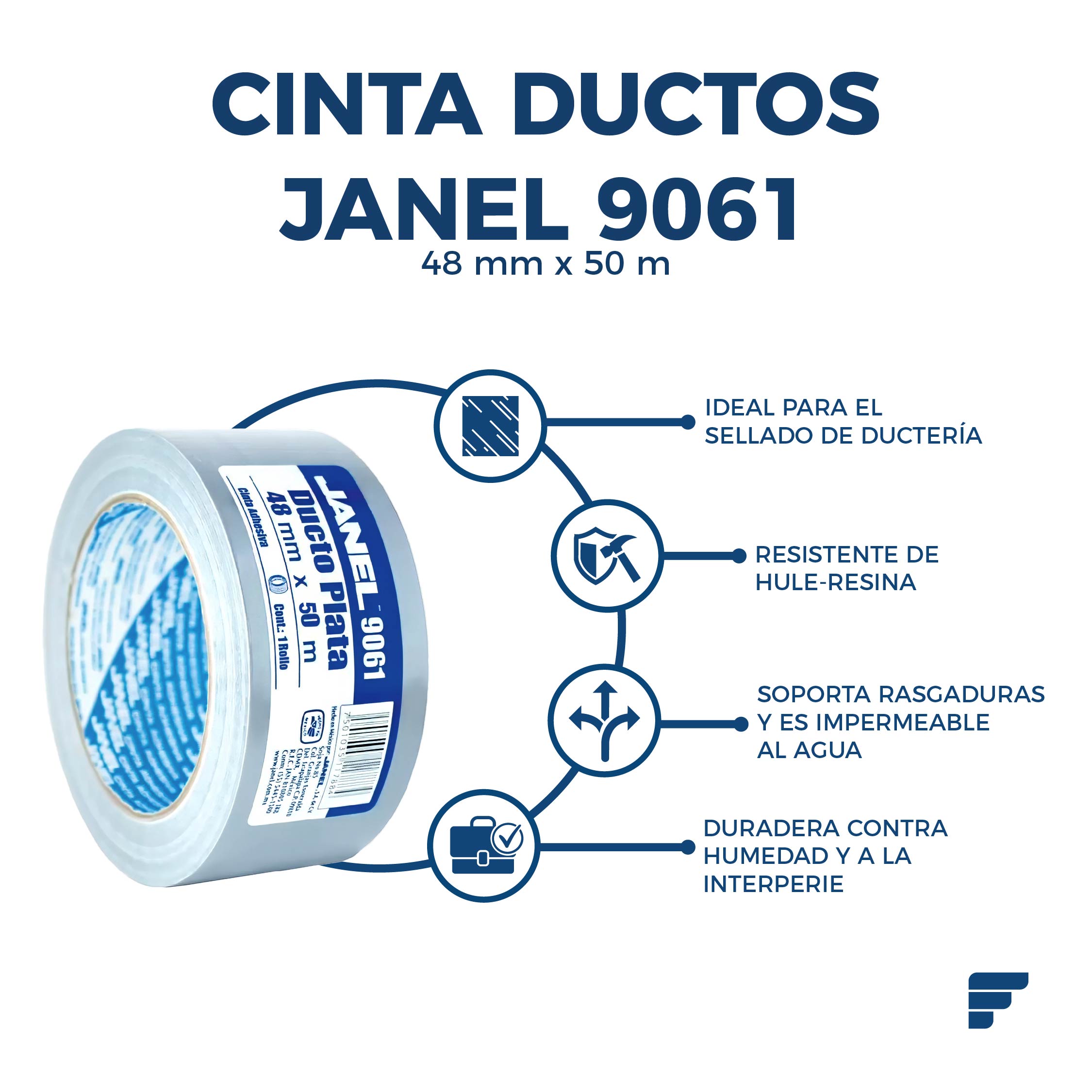 Cintas Ductos Janel 9061_3 Cinta Ductos Janel de 48mm - Imagen 1