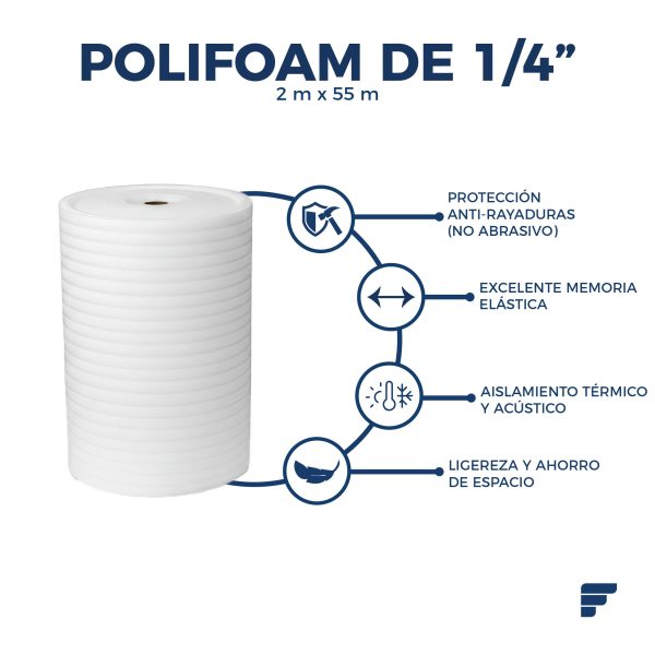 Rollo de Polifoam de 1/4"