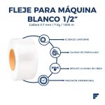fleje para maquina blanco 1/2"