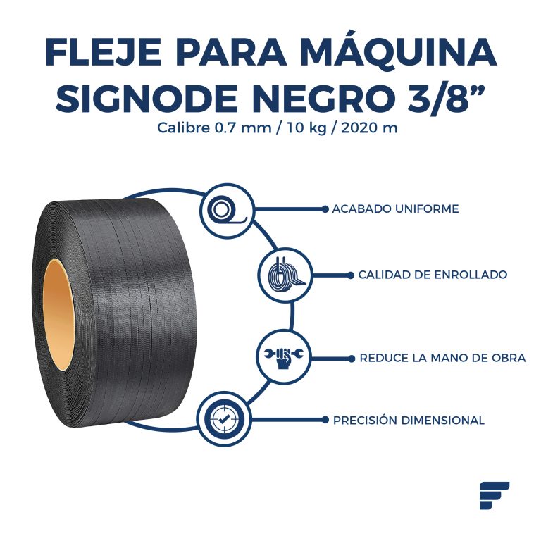 Fleje para maquina signode negro 3/8"