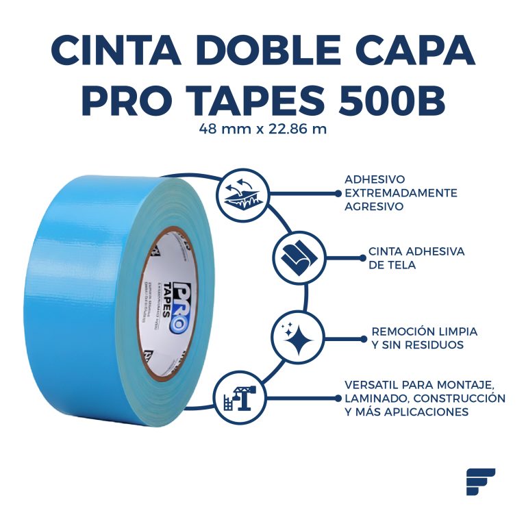 Cinta Doble Capa Pro Tapes 500_48x22.86_Fycamex