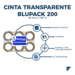 Cinta Transparente Blupack 200 48x150 Fycamex