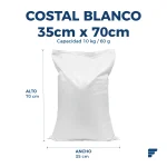 Costal Blanco de 35x70 cm - Imagen 2
