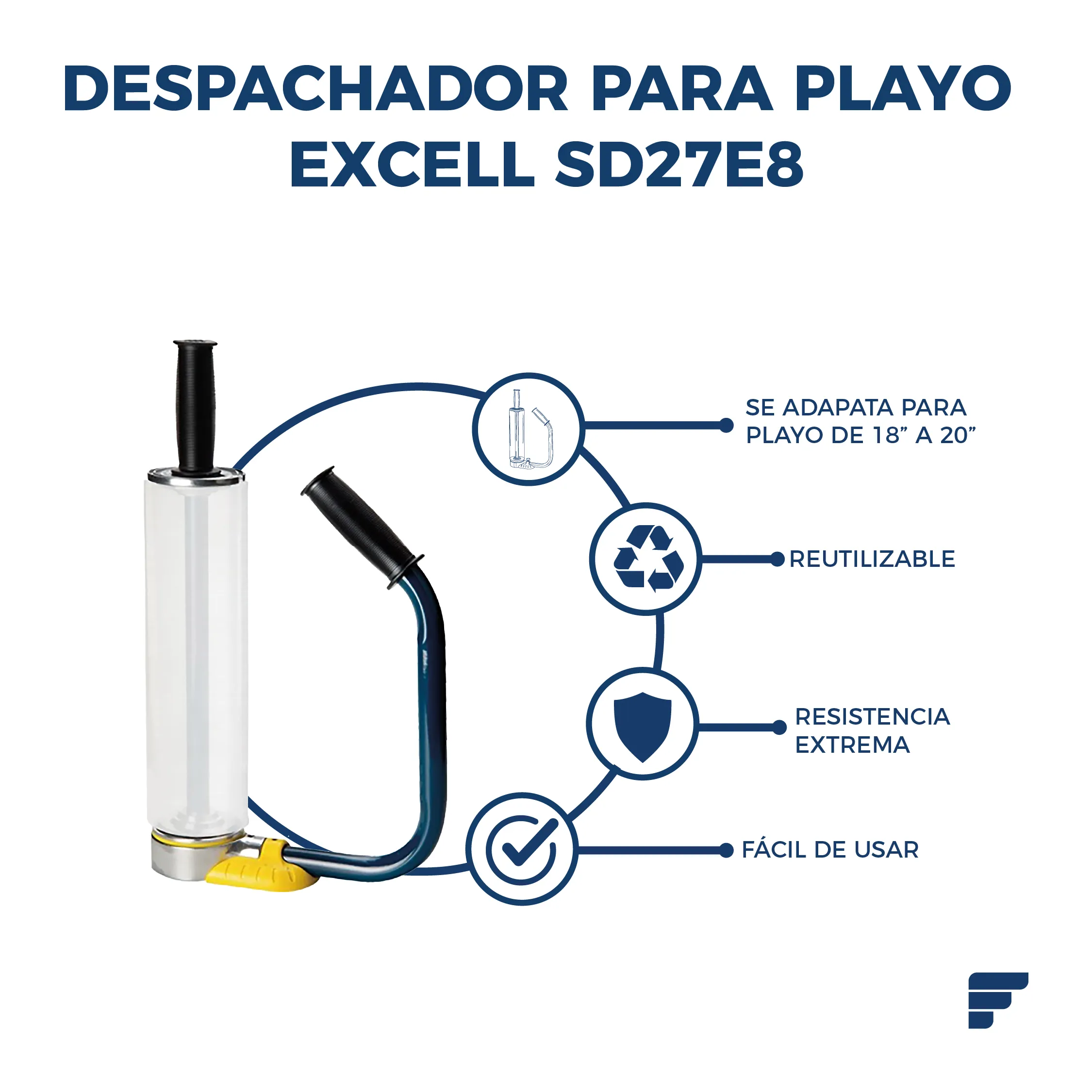 Despachador Para Playo Excell SD27E8_3 Despachador P/Playo 18" - Imagen 1