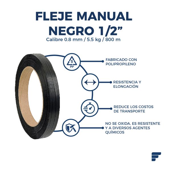 Fleje Manual Negro 1_2_800_fycamex