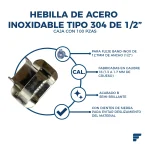 Hebilla P/Acero de 1/2"