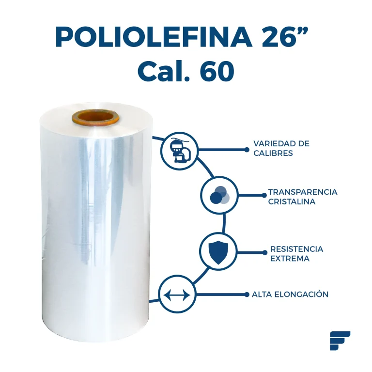 Poliolefina Doblada y Microperforada de 26" Cal. 60 x 1332 m