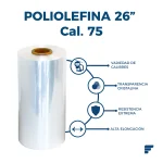 Poliolefina Doblada y Microperforada de 26" Cal. 75 x 1067 m