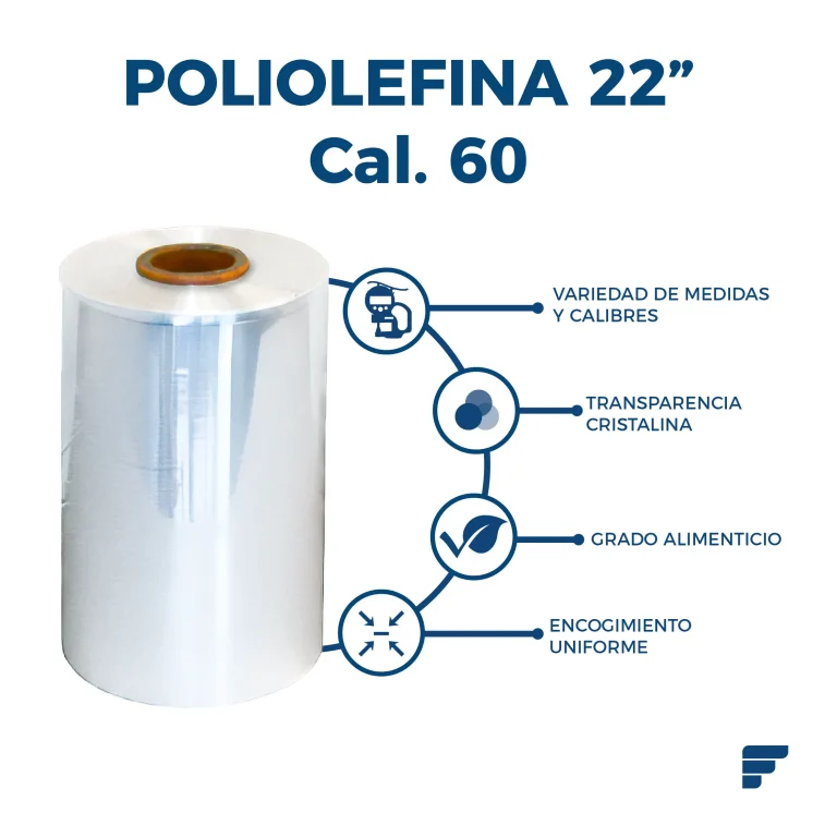 Poliolefina Doblada y Microperforada de 22" Cal. 60 x 1332 m
