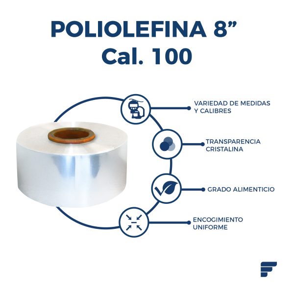 Poliolefina Doblada y Microperforada de 8" Cal. 100 X 800 m