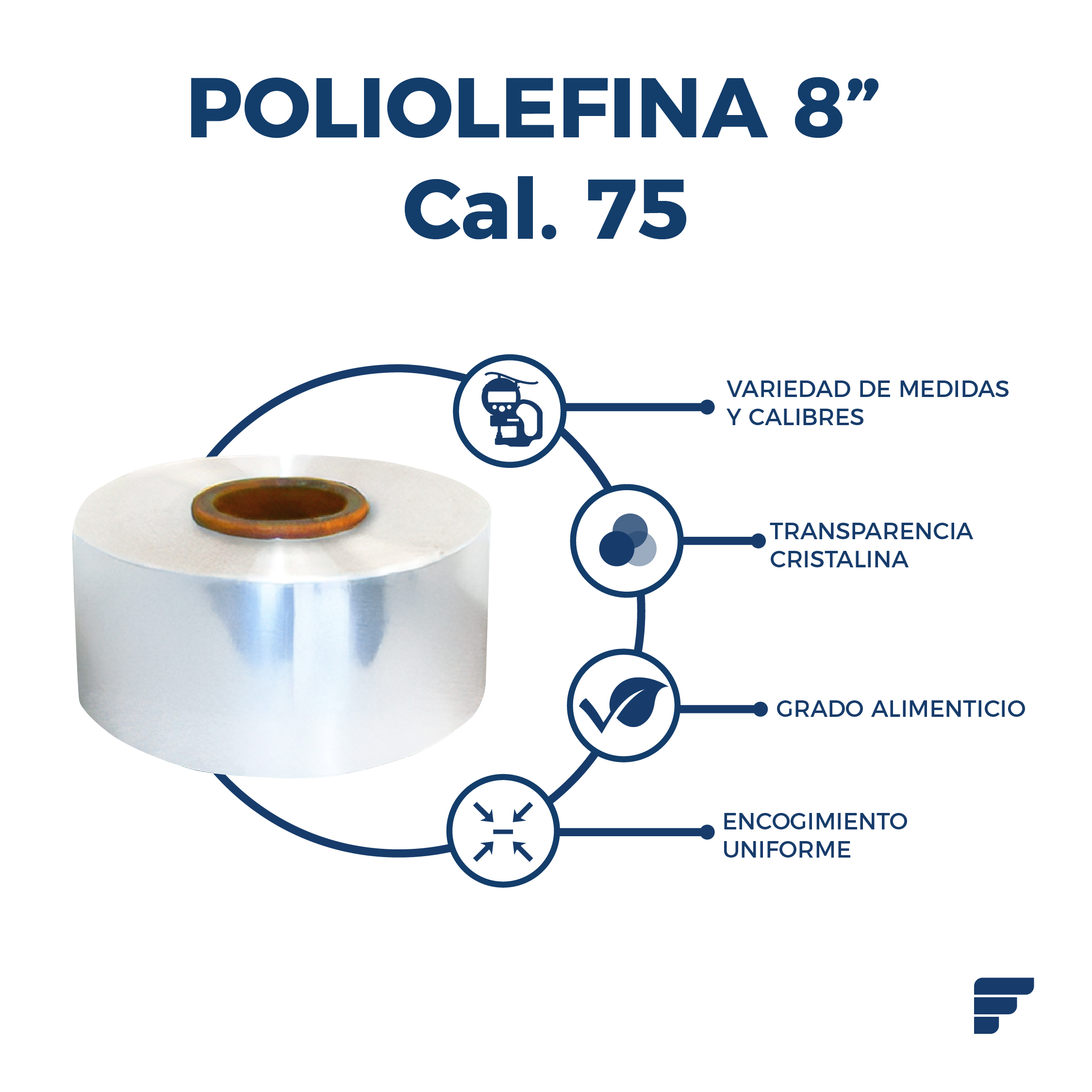 Poliolefina 8_ Cal.75_3 Poliolefina Doblada y Microperforada de 8" Cal. 75 x 1067 m