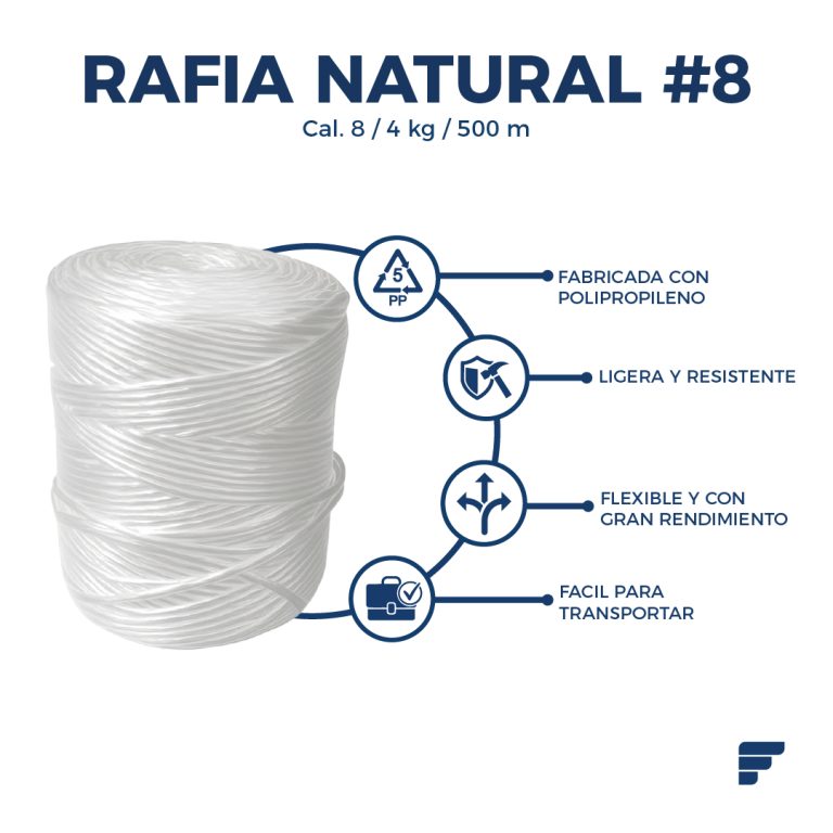 Rafia Natural Cal. 8