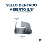 Sello Abierto Dentado P/Poliéster Cal. 20 de 5/8" - Imagen 2