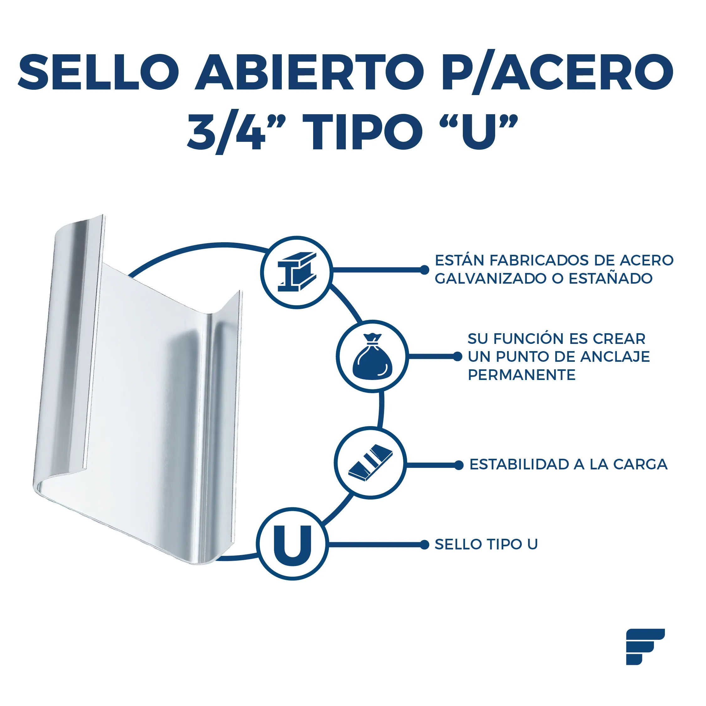 Sello P/Acero de 3/4" - Imagen 1