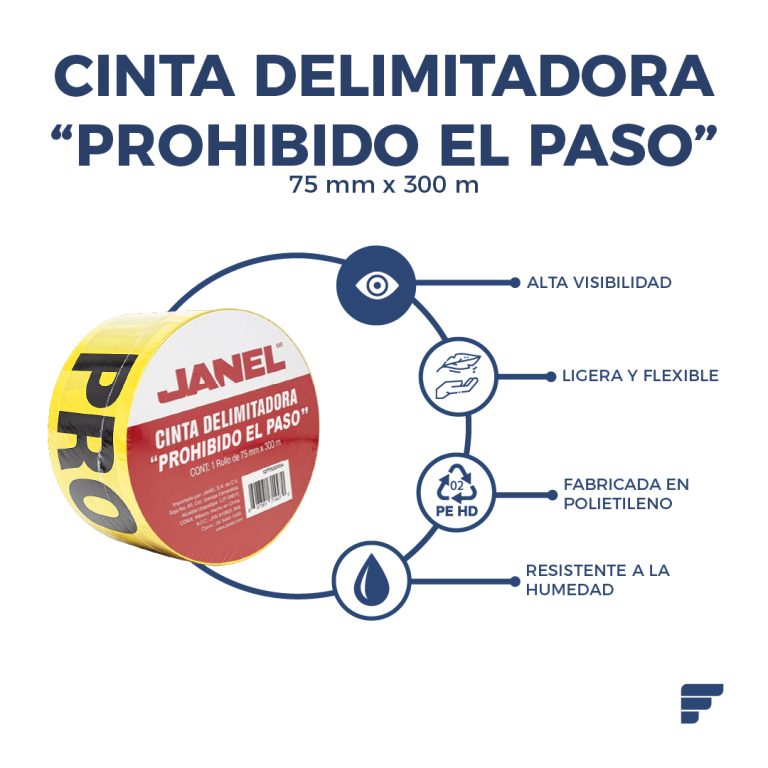 Cinta Delimitadora Prohibido el paso Fycamex