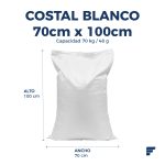 Costales Blanco 70cmx100cm Fycamex
