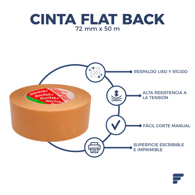 Cinta flat Back 72mmx50m_Fycamex